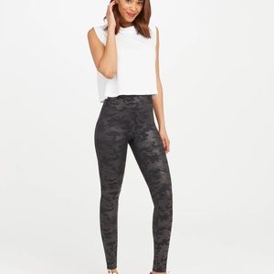 NWT Spanx Faux Leather Camo Leggings